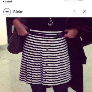 Candie’s Striped Black and White Mini Skirt Size M